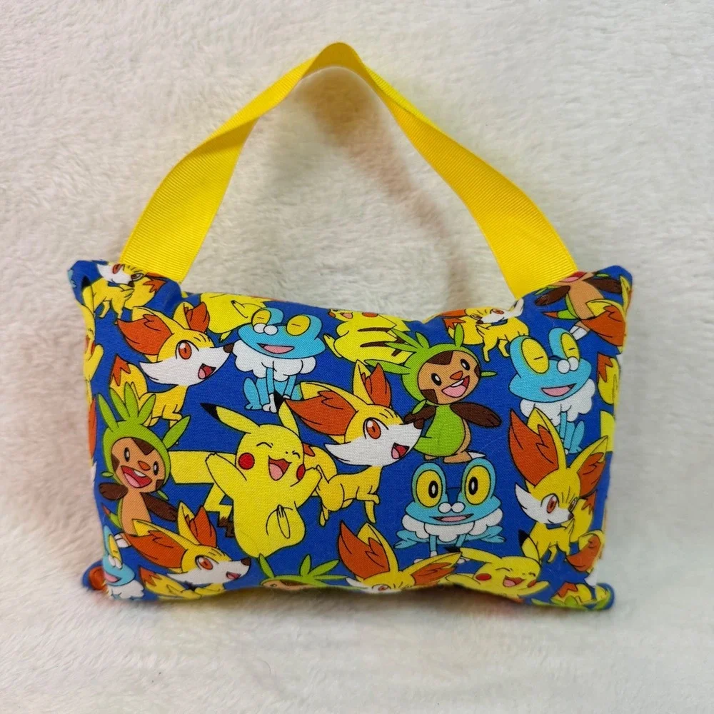 Handmade Pokemon Tooth‎ Fairy Pillow Pikachu Fennekin Froakie Blue Yellow Pocket